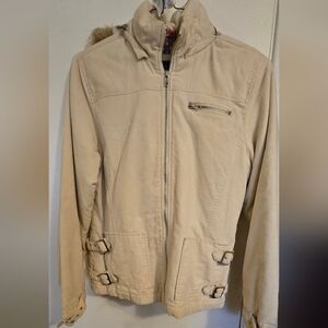 BKE Light Tan Military Field Jacket, Size Large